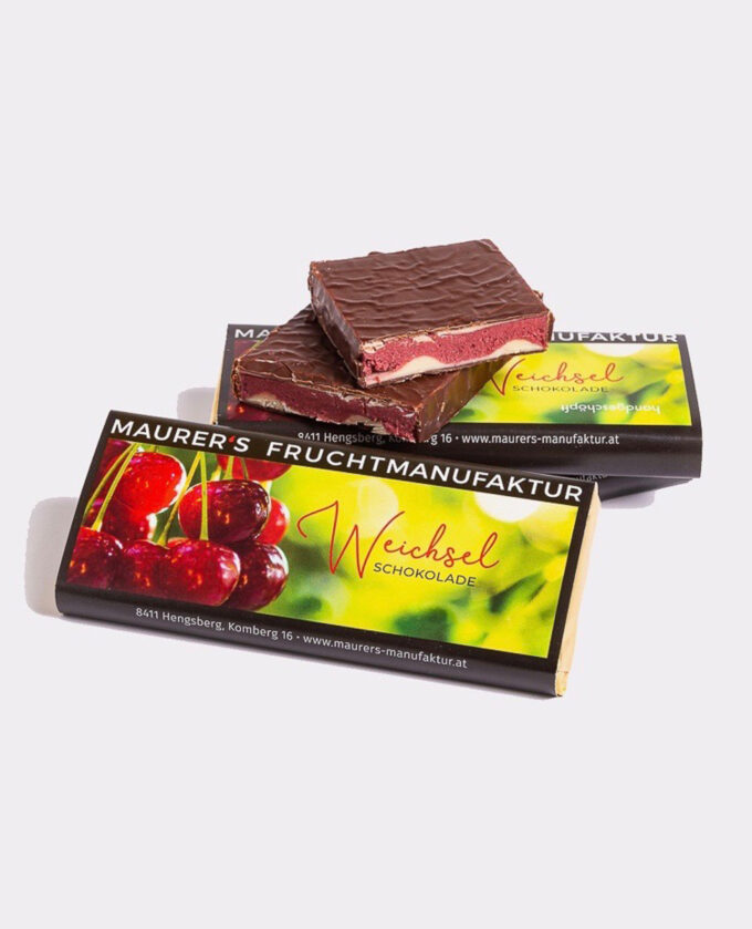 Maurer's Frucht Manufaktur - handgeschöpfte Weichsel Schokolade - Zotter
