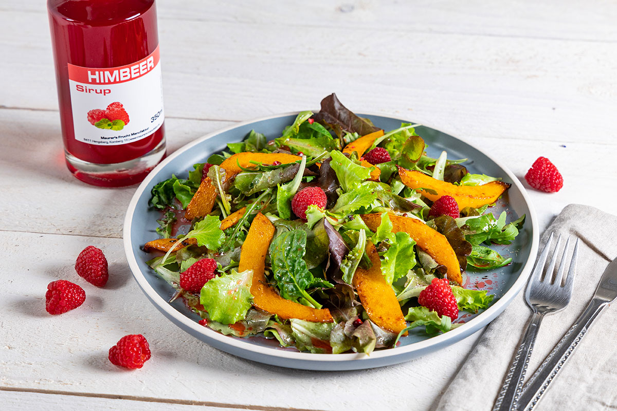 Salat mit Himbeer Dressing - Maurer&amp;#39;s Frucht Manufaktur